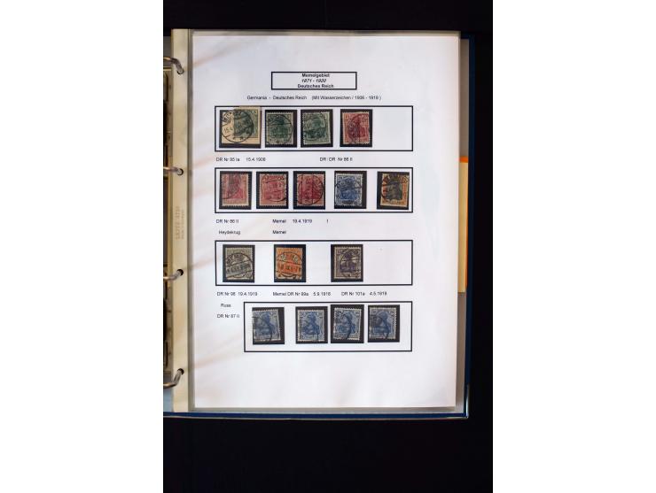 1828/1923, schöne und umfangreiche Sammlung in 7 Alben, dabei ab Vorphila über Preußen und Deutsches Reich mit gutem Brustchi
