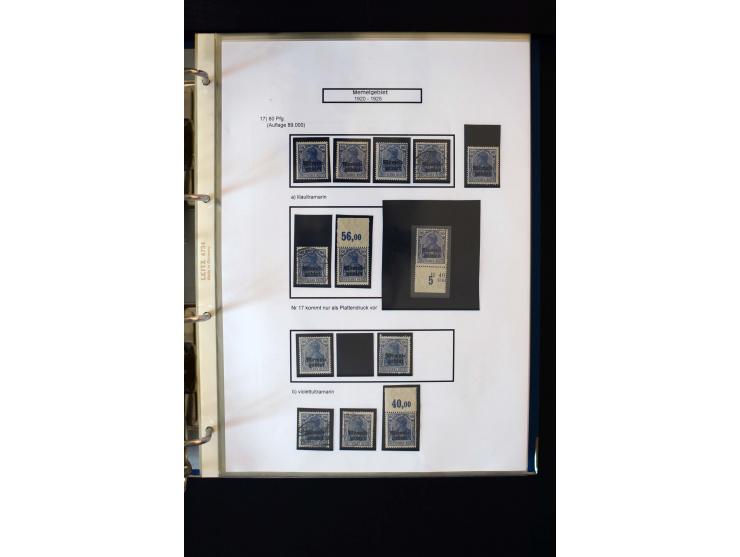 1828/1923, schöne und umfangreiche Sammlung in 7 Alben, dabei ab Vorphila über Preußen und Deutsches Reich mit gutem Brustchi