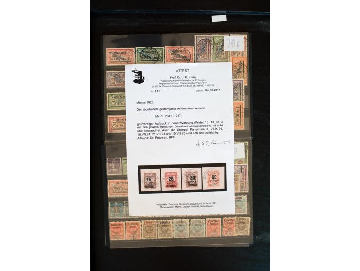 1920/39, sehr gute, fast ausschließlich gestempelte Partie mit vielen guten Werten dabei u.a. 1c(2), 13(9), 31IyPFIa, 33(3), 