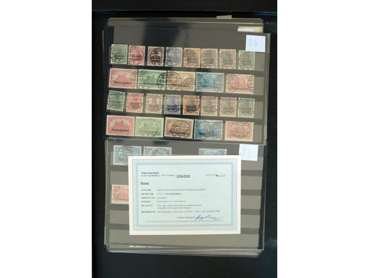 1920/39, sehr gute, fast ausschließlich gestempelte Partie mit vielen guten Werten dabei u.a. 1c(2), 13(9), 31IyPFIa, 33(3), 