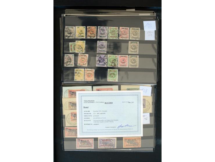 1920/39, sehr gute, fast ausschließlich gestempelte Partie mit vielen guten Werten dabei u.a. 1c(2), 13(9), 31IyPFIa, 33(3), 