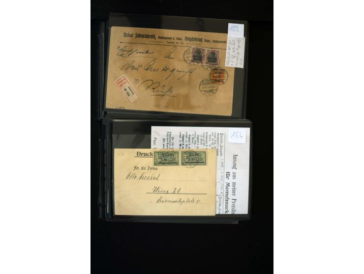 1920/39, hochinteressante Partie mit über 70 Briefen und Karten, dabei viele Einschreiben, Flugpost, gute Frankaturen, besser