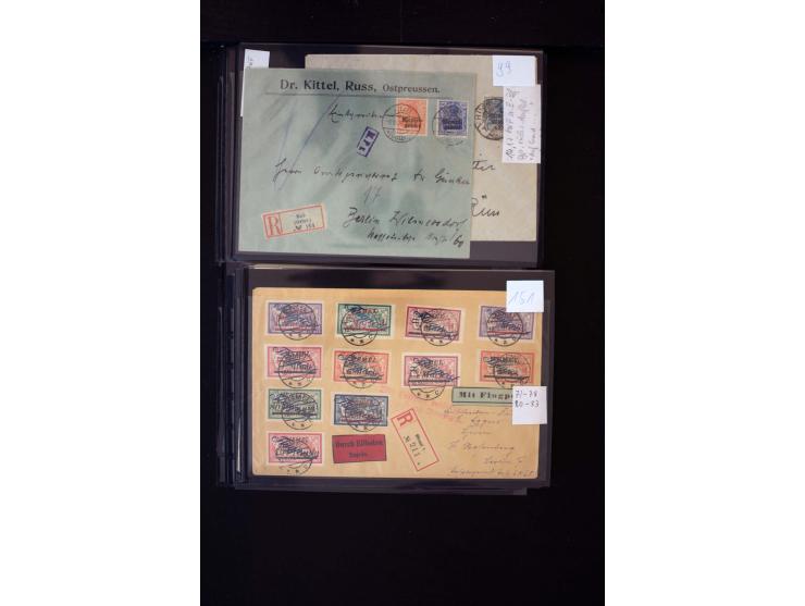 1920/39, hochinteressante Partie mit über 70 Briefen und Karten, dabei viele Einschreiben, Flugpost, gute Frankaturen, besser