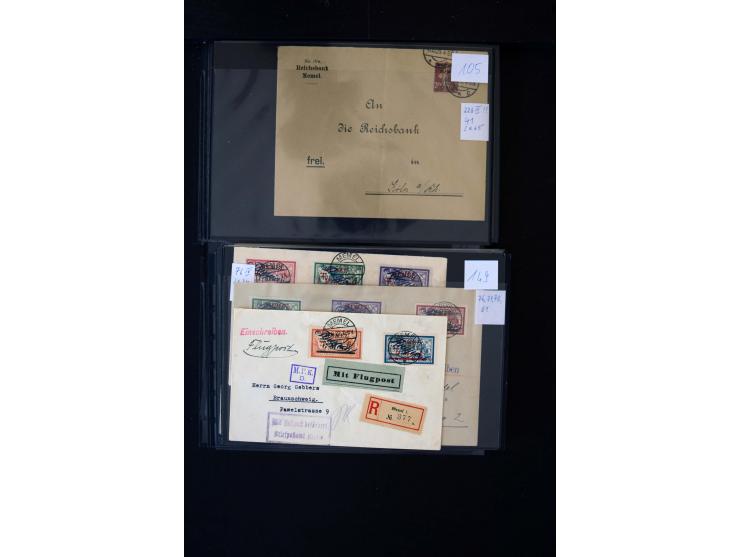1920/39, hochinteressante Partie mit über 70 Briefen und Karten, dabei viele Einschreiben, Flugpost, gute Frankaturen, besser