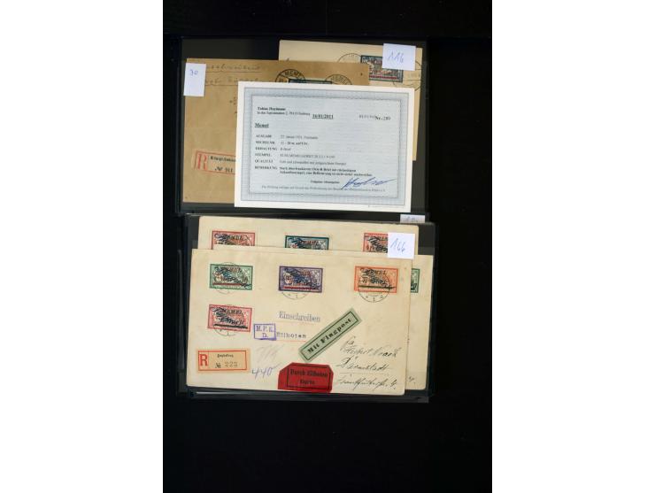 1920/39, hochinteressante Partie mit über 70 Briefen und Karten, dabei viele Einschreiben, Flugpost, gute Frankaturen, besser