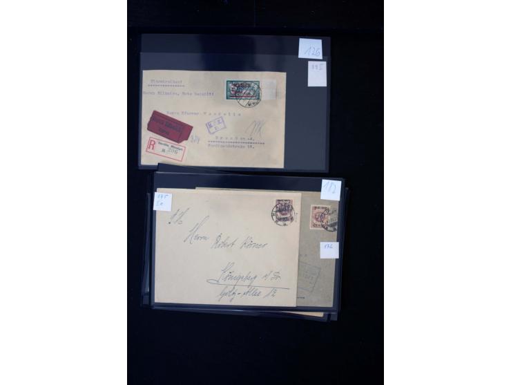 1920/39, hochinteressante Partie mit über 70 Briefen und Karten, dabei viele Einschreiben, Flugpost, gute Frankaturen, besser