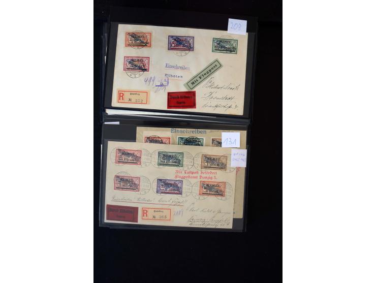 1920/39, hochinteressante Partie mit über 70 Briefen und Karten, dabei viele Einschreiben, Flugpost, gute Frankaturen, besser