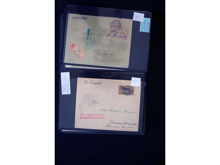 1920/39, hochinteressante Partie mit über 70 Briefen und Karten, dabei viele Einschreiben, Flugpost, gute Frankaturen, besser