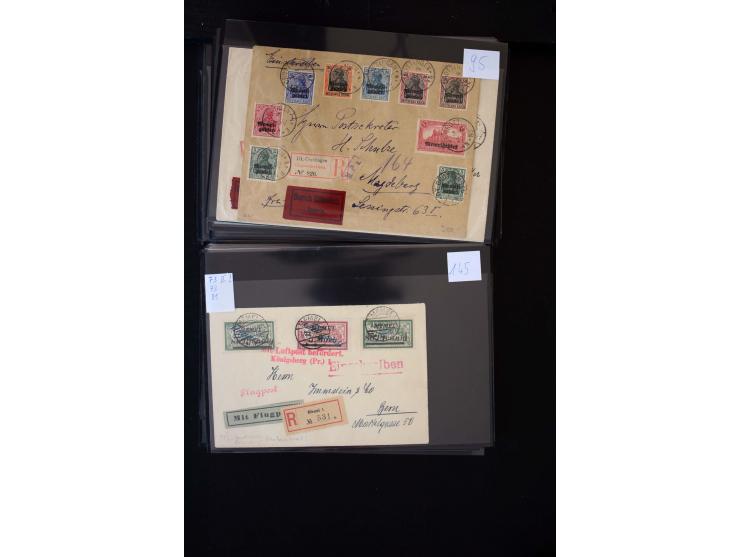 1920/39, hochinteressante Partie mit über 70 Briefen und Karten, dabei viele Einschreiben, Flugpost, gute Frankaturen, besser