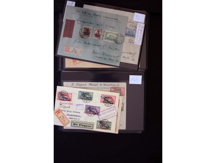 1920/39, hochinteressante Partie mit über 70 Briefen und Karten, dabei viele Einschreiben, Flugpost, gute Frankaturen, besser