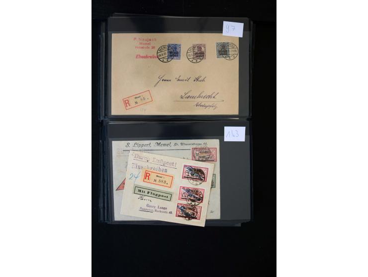 1920/39, hochinteressante Partie mit über 70 Briefen und Karten, dabei viele Einschreiben, Flugpost, gute Frankaturen, besser