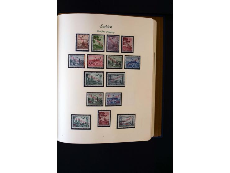 1939/45, postfrische, ungebrauchte und etwas gestempelte Sammlung mit u.a. Kotor Mi.-Nr. 1-6 (Befund Brunel), Laibach kpl., M