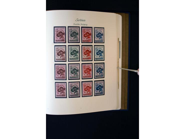 1939/45, postfrische, ungebrauchte und etwas gestempelte Sammlung mit u.a. Kotor Mi.-Nr. 1-6 (Befund Brunel), Laibach kpl., M