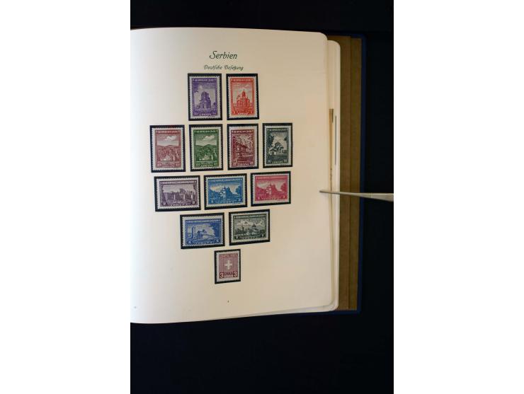 1939/45, postfrische, ungebrauchte und etwas gestempelte Sammlung mit u.a. Kotor Mi.-Nr. 1-6 (Befund Brunel), Laibach kpl., M