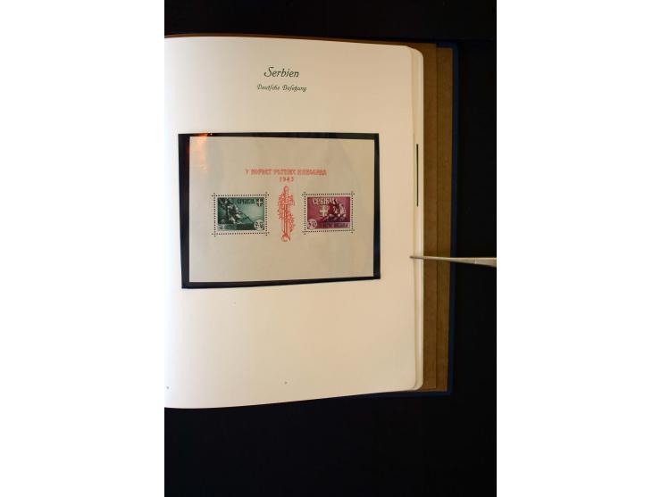 1939/45, postfrische, ungebrauchte und etwas gestempelte Sammlung mit u.a. Kotor Mi.-Nr. 1-6 (Befund Brunel), Laibach kpl., M