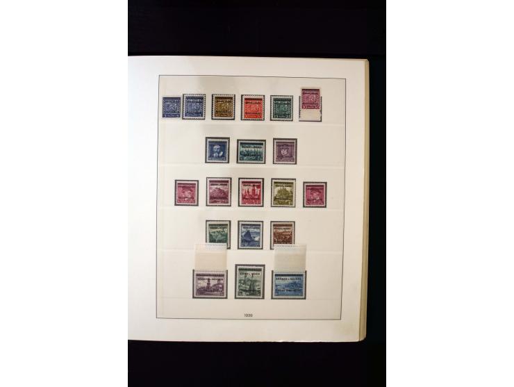 1939/45, postfrische, ungebrauchte und gestempelte Sammlung mit u.a. Theresienstadt-Zulassungsmarke, Albanien kpl., Dänemark 