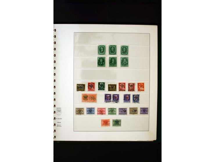 1939/45, postfrische, ungebrauchte und gestempelte Sammlung mit u.a. Theresienstadt-Zulassungsmarke, Albanien kpl., Dänemark 