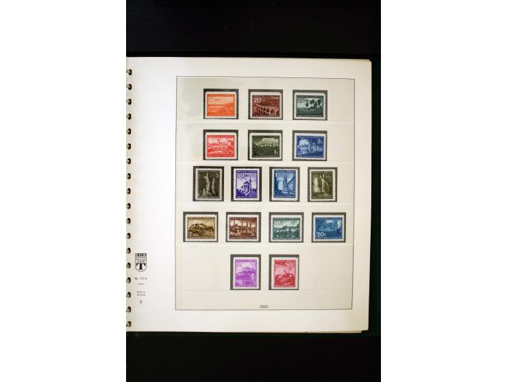 1939/45, postfrische, ungebrauchte und gestempelte Sammlung mit u.a. Theresienstadt-Zulassungsmarke, Albanien kpl., Dänemark 