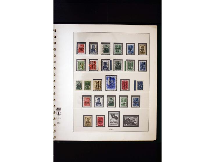1939/45, postfrische, ungebrauchte und gestempelte Sammlung mit u.a. Theresienstadt-Zulassungsmarke, Albanien kpl., Dänemark 