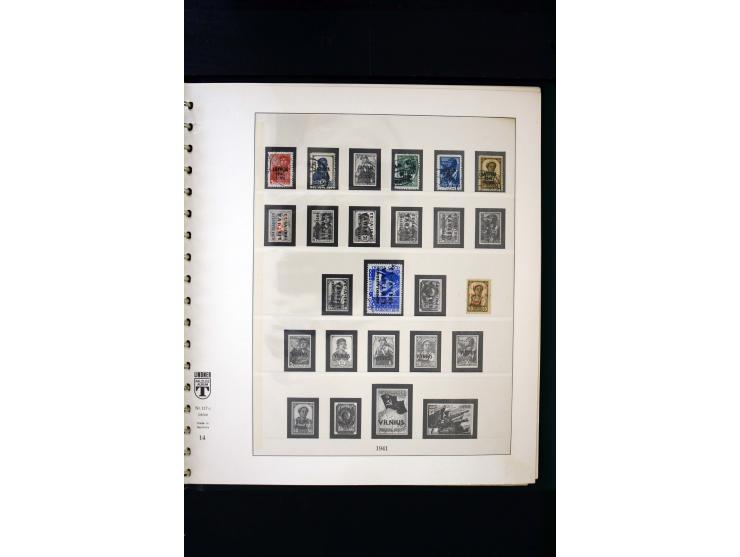 1939/45, postfrische, ungebrauchte und gestempelte Sammlung mit u.a. Theresienstadt-Zulassungsmarke, Albanien kpl., Dänemark 