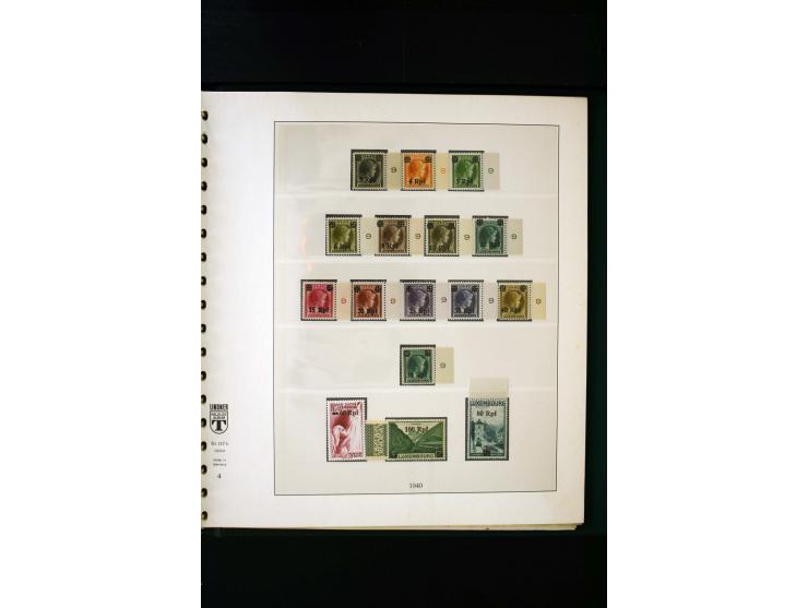 1939/45, postfrische, ungebrauchte und gestempelte Sammlung mit u.a. Theresienstadt-Zulassungsmarke, Albanien kpl., Dänemark 