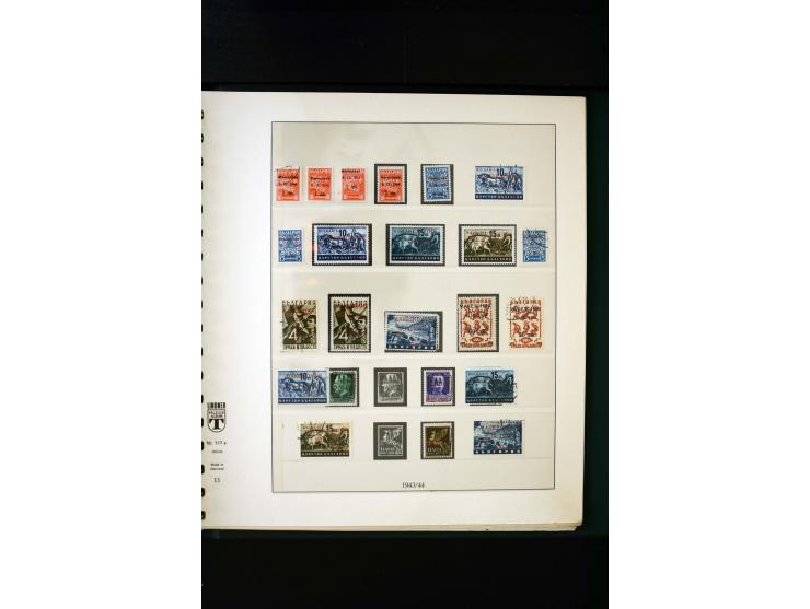 1939/45, postfrische, ungebrauchte und gestempelte Sammlung mit u.a. Theresienstadt-Zulassungsmarke, Albanien kpl., Dänemark 