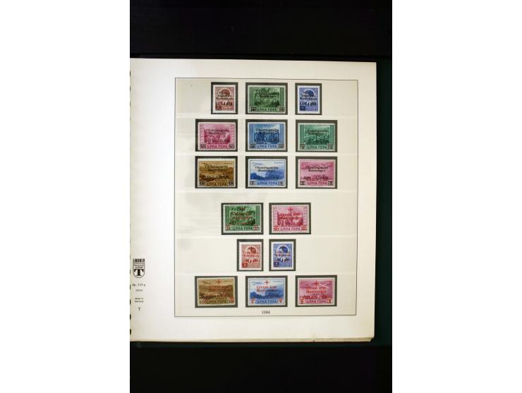 1939/45, postfrische, ungebrauchte und gestempelte Sammlung mit u.a. Theresienstadt-Zulassungsmarke, Albanien kpl., Dänemark 