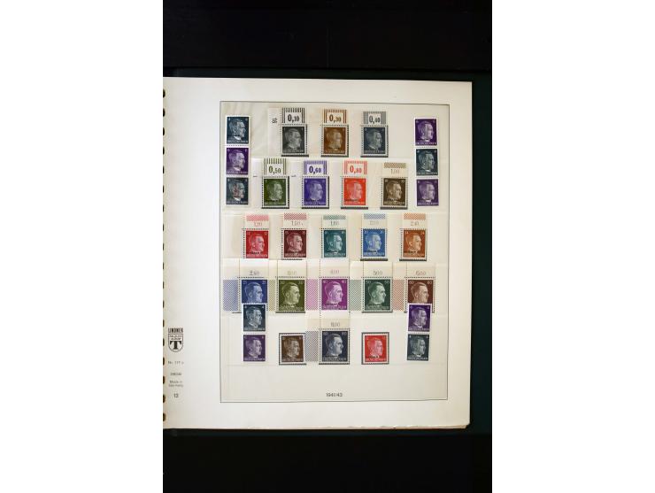 1939/45, postfrische, ungebrauchte und gestempelte Sammlung mit u.a. Theresienstadt-Zulassungsmarke, Albanien kpl., Dänemark 