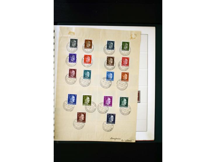 1939/45, postfrische, ungebrauchte und gestempelte Sammlung mit u.a. Theresienstadt-Zulassungsmarke, Albanien kpl., Dänemark 