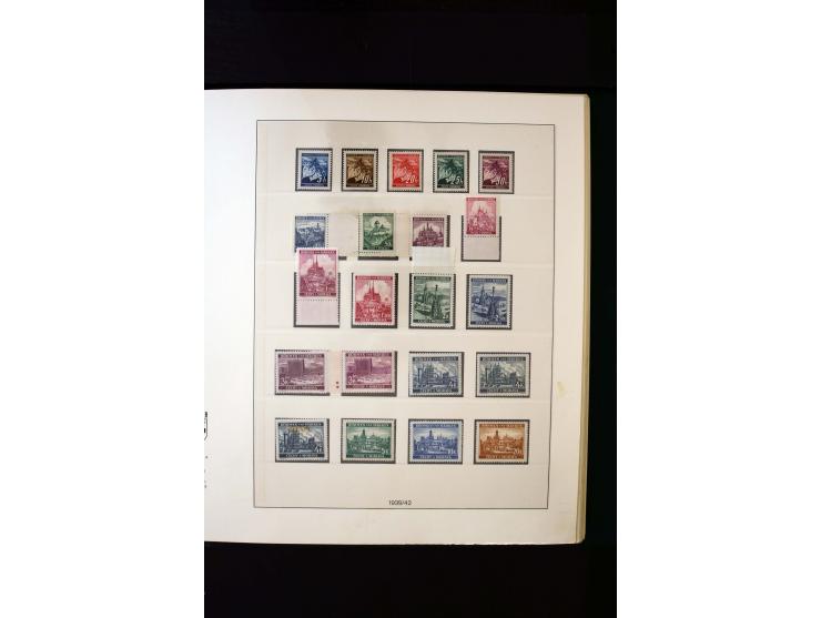 1939/45, postfrische, ungebrauchte und gestempelte Sammlung mit u.a. Theresienstadt-Zulassungsmarke, Albanien kpl., Dänemark 