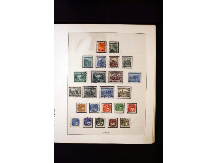 1939/45, postfrische, ungebrauchte und gestempelte Sammlung mit u.a. Theresienstadt-Zulassungsmarke, Albanien kpl., Dänemark 