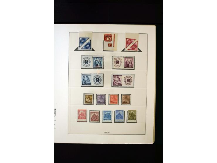 1939/45, postfrische, ungebrauchte und gestempelte Sammlung mit u.a. Theresienstadt-Zulassungsmarke, Albanien kpl., Dänemark 