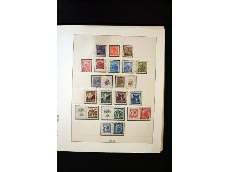 1939/45, postfrische, ungebrauchte und gestempelte Sammlung mit u.a. Theresienstadt-Zulassungsmarke, Albanien kpl., Dänemark 