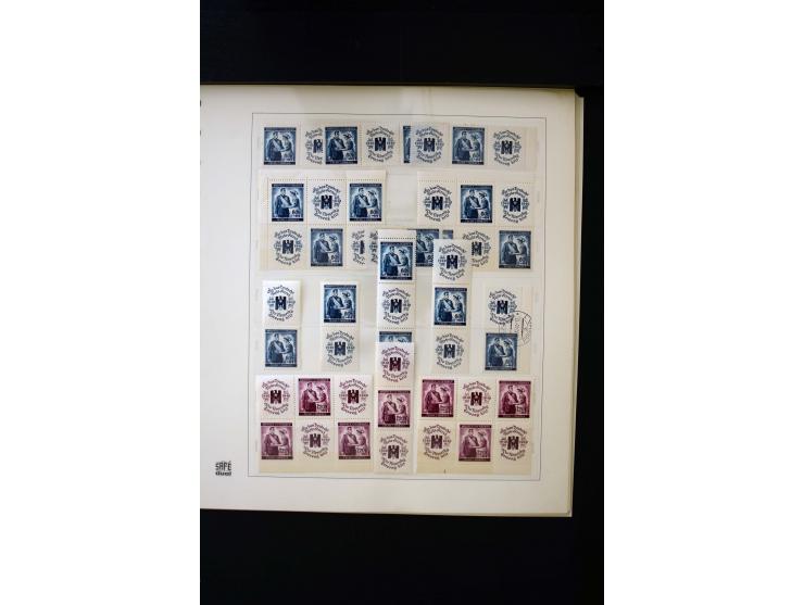 1939/45, postfrische, ungebrauchte und gestempelte Sammlung mit u.a. Theresienstadt-Zulassungsmarke, Albanien kpl., Dänemark 
