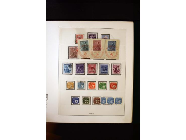 1939/45, postfrische, ungebrauchte und gestempelte Sammlung mit u.a. Theresienstadt-Zulassungsmarke, Albanien kpl., Dänemark 
