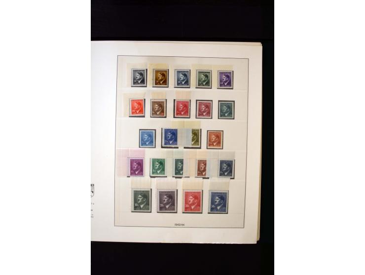 1939/45, postfrische, ungebrauchte und gestempelte Sammlung mit u.a. Theresienstadt-Zulassungsmarke, Albanien kpl., Dänemark 