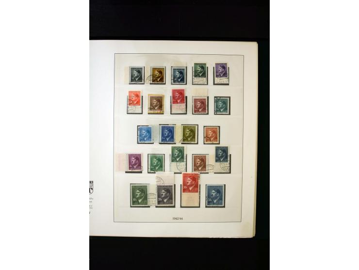 1939/45, postfrische, ungebrauchte und gestempelte Sammlung mit u.a. Theresienstadt-Zulassungsmarke, Albanien kpl., Dänemark 