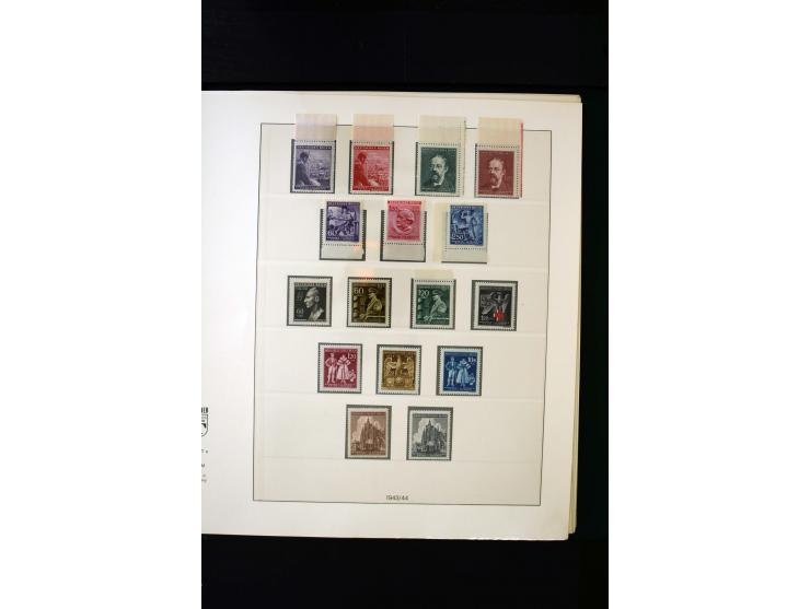 1939/45, postfrische, ungebrauchte und gestempelte Sammlung mit u.a. Theresienstadt-Zulassungsmarke, Albanien kpl., Dänemark 