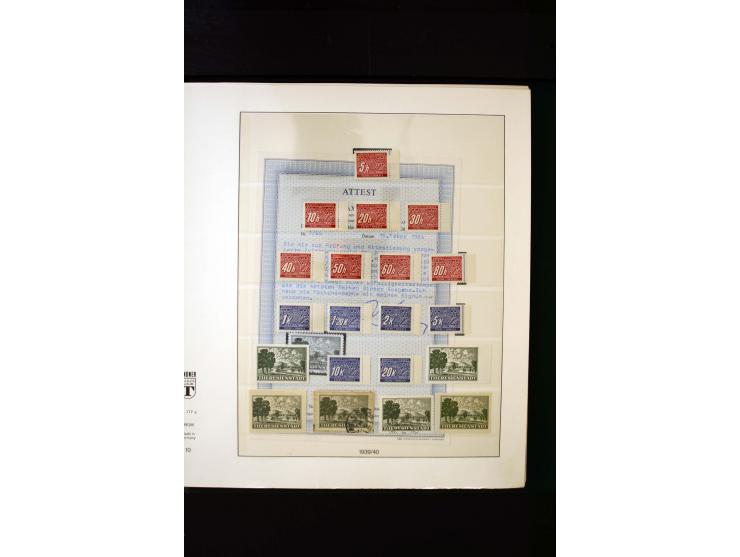 1939/45, postfrische, ungebrauchte und gestempelte Sammlung mit u.a. Theresienstadt-Zulassungsmarke, Albanien kpl., Dänemark 