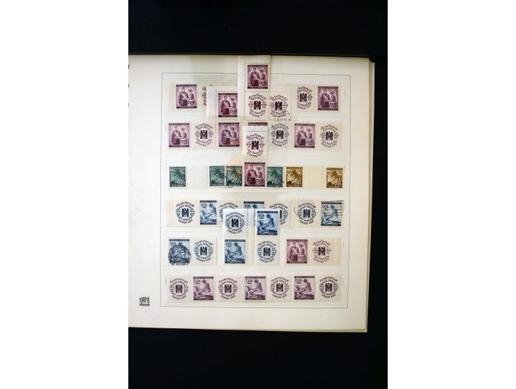 1939/45, postfrische, ungebrauchte und gestempelte Sammlung mit u.a. Theresienstadt-Zulassungsmarke, Albanien kpl., Dänemark 