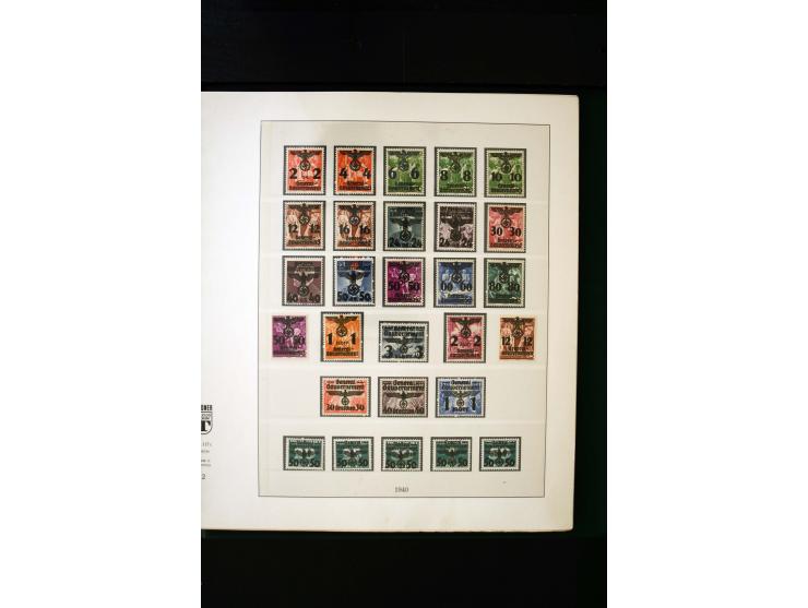 1939/45, postfrische, ungebrauchte und gestempelte Sammlung mit u.a. Theresienstadt-Zulassungsmarke, Albanien kpl., Dänemark 