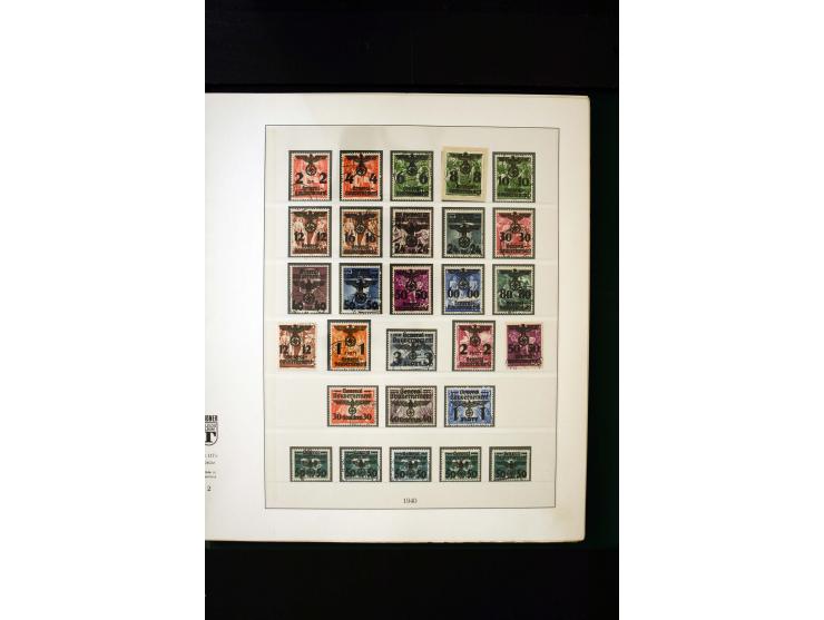 1939/45, postfrische, ungebrauchte und gestempelte Sammlung mit u.a. Theresienstadt-Zulassungsmarke, Albanien kpl., Dänemark 