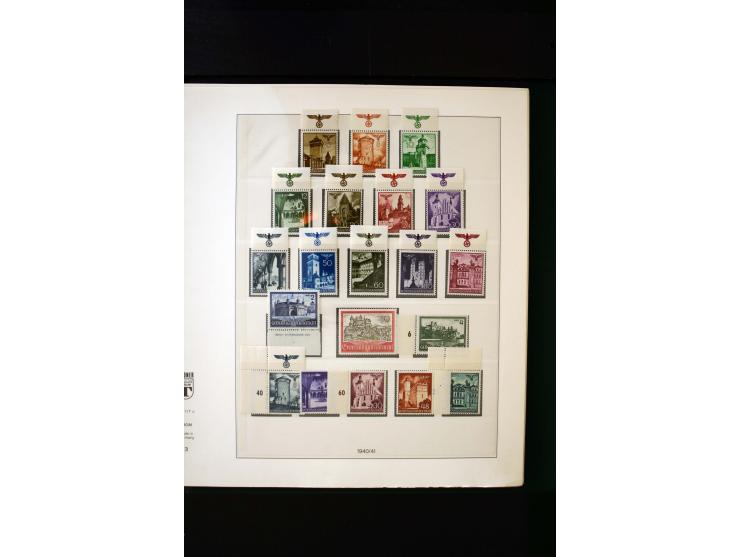 1939/45, postfrische, ungebrauchte und gestempelte Sammlung mit u.a. Theresienstadt-Zulassungsmarke, Albanien kpl., Dänemark 