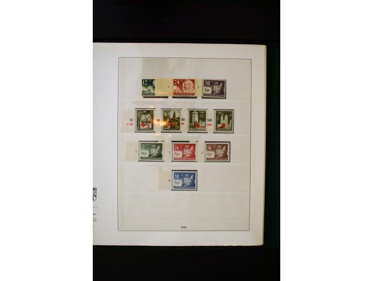 1939/45, postfrische, ungebrauchte und gestempelte Sammlung mit u.a. Theresienstadt-Zulassungsmarke, Albanien kpl., Dänemark 
