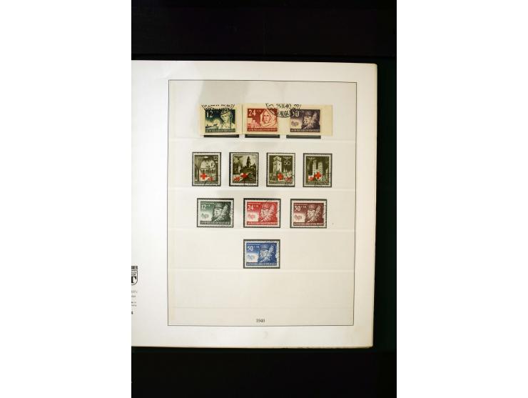 1939/45, postfrische, ungebrauchte und gestempelte Sammlung mit u.a. Theresienstadt-Zulassungsmarke, Albanien kpl., Dänemark 