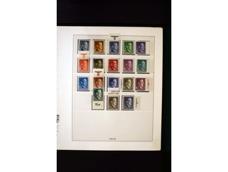 1939/45, postfrische, ungebrauchte und gestempelte Sammlung mit u.a. Theresienstadt-Zulassungsmarke, Albanien kpl., Dänemark 