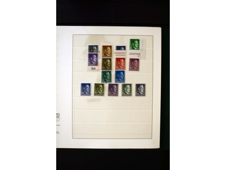 1939/45, postfrische, ungebrauchte und gestempelte Sammlung mit u.a. Theresienstadt-Zulassungsmarke, Albanien kpl., Dänemark 