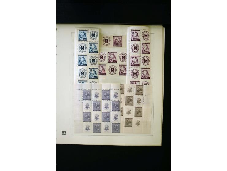 1939/45, postfrische, ungebrauchte und gestempelte Sammlung mit u.a. Theresienstadt-Zulassungsmarke, Albanien kpl., Dänemark 
