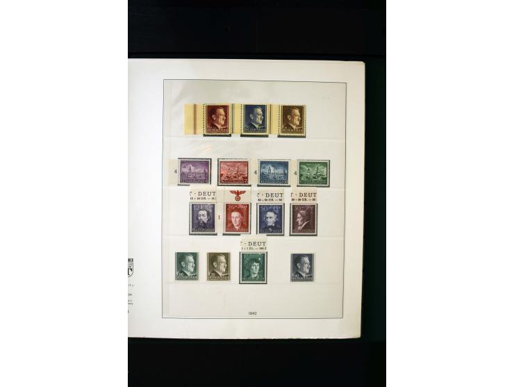 1939/45, postfrische, ungebrauchte und gestempelte Sammlung mit u.a. Theresienstadt-Zulassungsmarke, Albanien kpl., Dänemark 