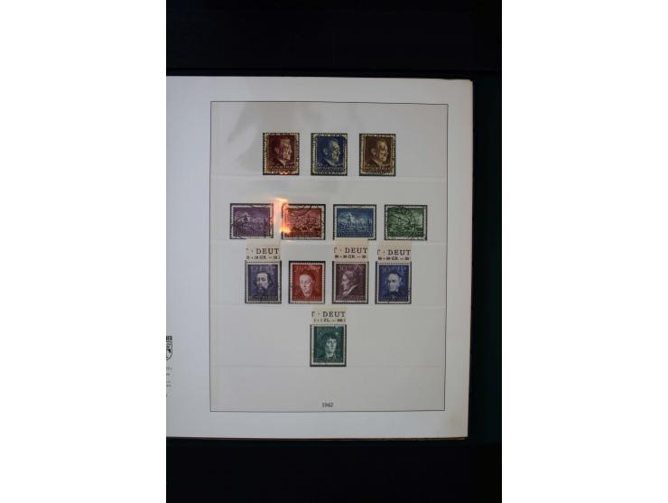 1939/45, postfrische, ungebrauchte und gestempelte Sammlung mit u.a. Theresienstadt-Zulassungsmarke, Albanien kpl., Dänemark 